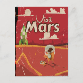 Mars Vintage Travel Poster Postkarte