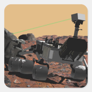 Mars - Wissenschaftslabor 3 Quadratischer Aufkleber