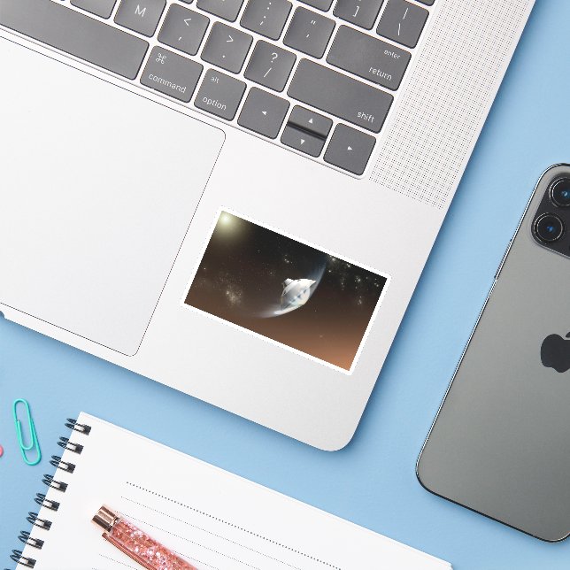 Mars Wissenschaftslabor Aeroshell Kapsel 2 Aufkleber (Laptop mit iPhone)