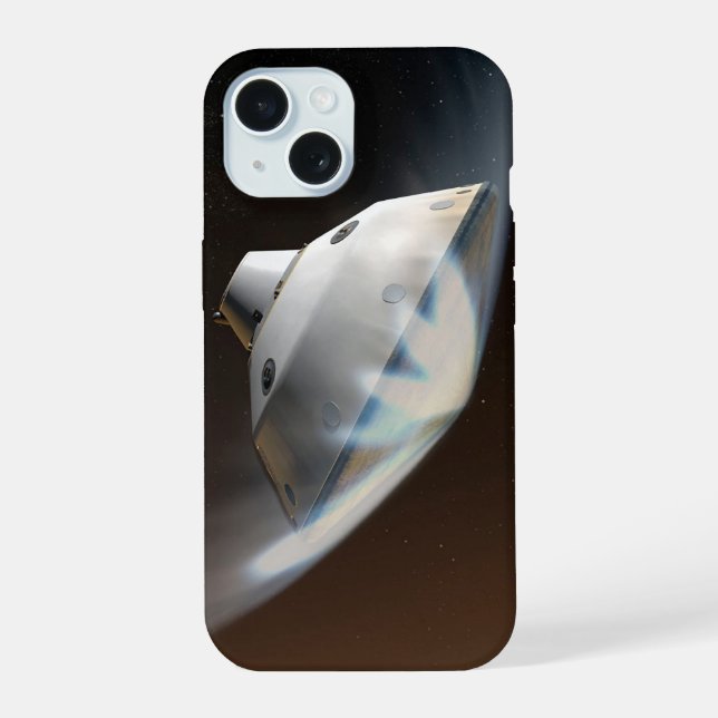 Mars Wissenschaftslabor Aeroshell Kapsel 2 iPhone 15 Hülle (Rückseite)