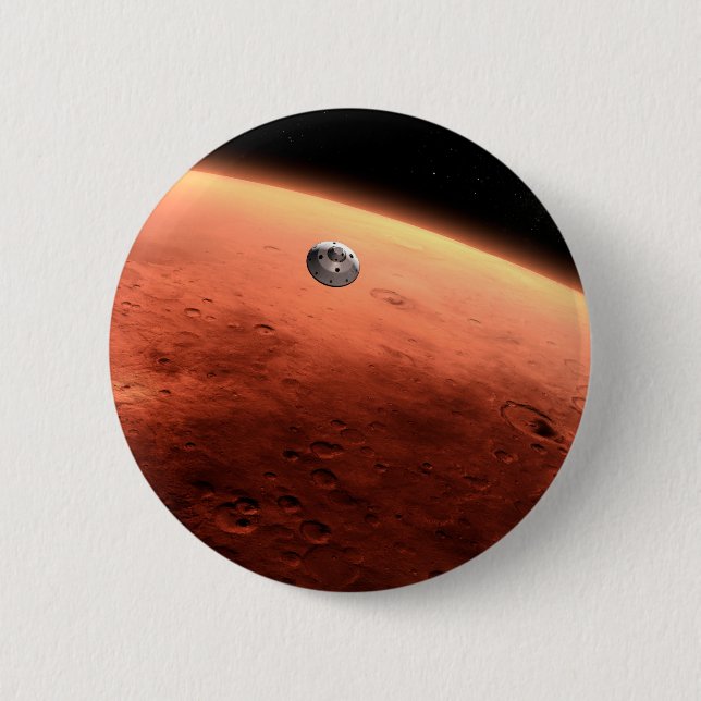 Mars Wissenschaftslabor nähernde Mars. Button (Vorderseite)
