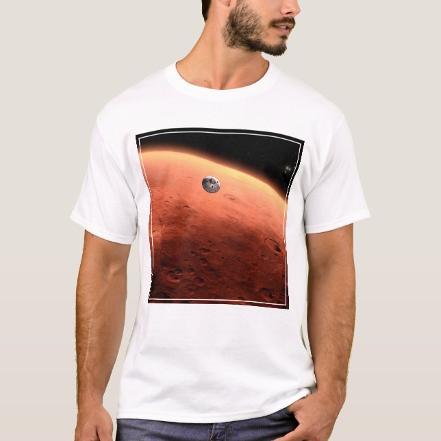 Mars Wissenschaftslabor nähernde Mars. T-Shirt (Vorderseite)