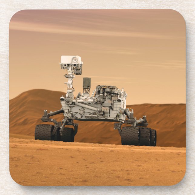 Mars Wissenschaftslabor Neugier Rover. 2 Getränkeuntersetzer (Vorderseite)