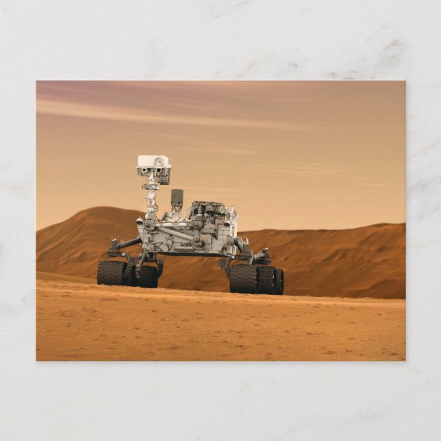 Mars Wissenschaftslabor Neugier Rover. 2 Postkarte (Vorderseite)