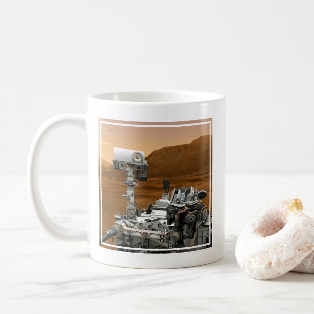 Mars Wissenschaftslabor Neugier Rover. 3 Kaffeetasse (Mit Donut)