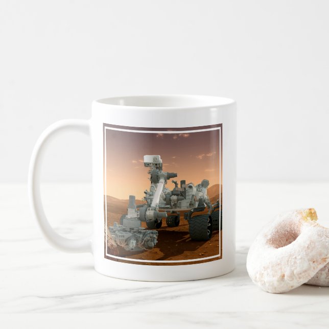 Mars Wissenschaftslabor Neugier Rover. 4 Kaffeetasse (Mit Donut)