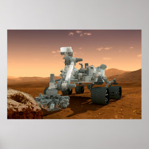 Mars Wissenschaftslabor Neugier Rover. 4 Poster