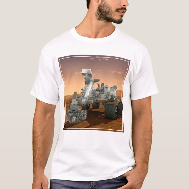 Mars Wissenschaftslabor Neugier Rover. 4 T-Shirt (Vorderseite)