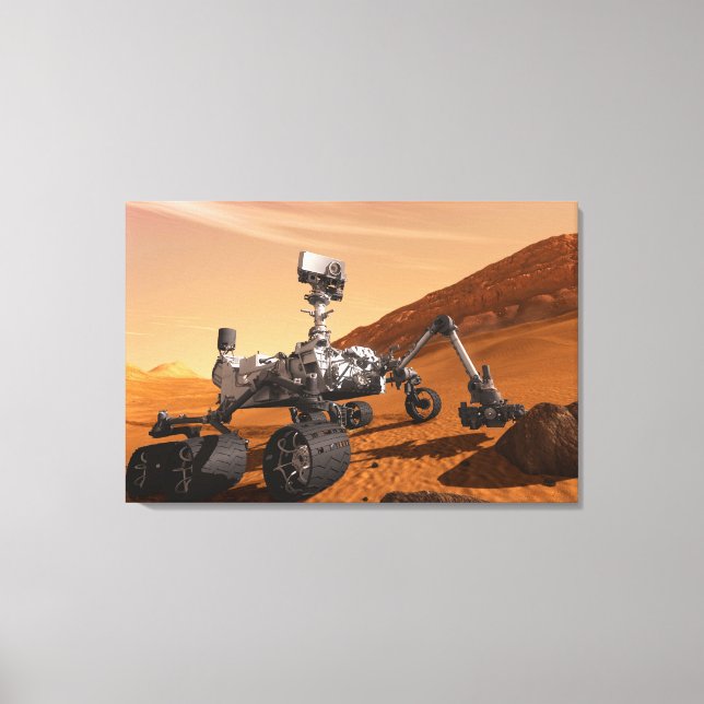 Mars Wissenschaftslabor Neugier Rover. Leinwanddruck (Vorderseite)