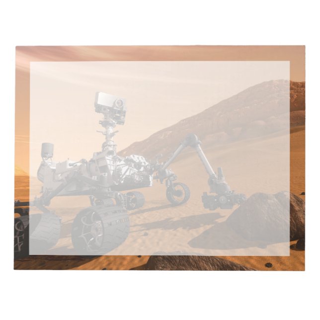 Mars Wissenschaftslabor Neugier Rover. Notizblock (Vorderseite)