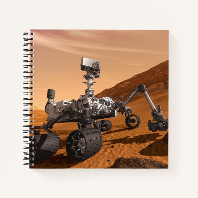 Mars Wissenschaftslabor Neugier Rover. Notizbuch (Vorderseite)