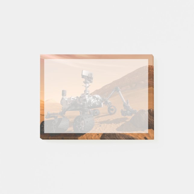 Mars Wissenschaftslabor Neugier Rover. Post-it Klebezettel (Vorderseite)