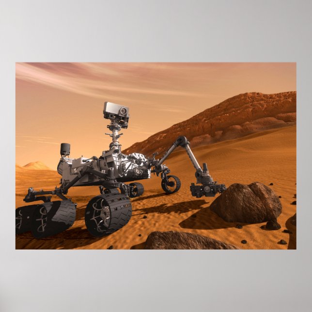 Mars Wissenschaftslabor Neugier Rover. Poster (Vorne)