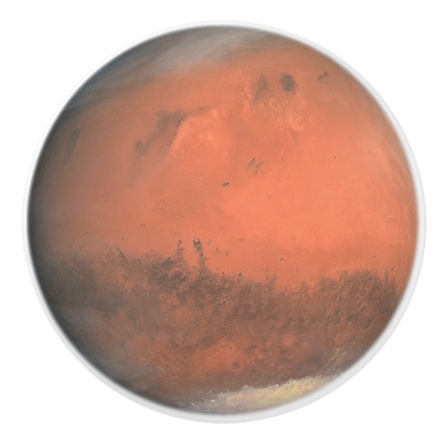 Mars Wunderschöne Planeten des Roten Sonnensystems Keramikknauf (Vorderseite)