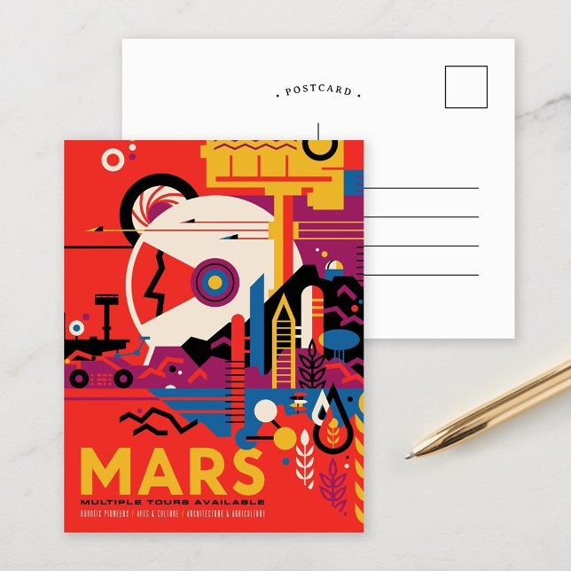 Mars | Zukunftsvisionen der NASA Postkarte (Von Creator hochgeladen)
