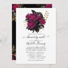 Marsala and Gold Floral Shows by Mail Einladung
