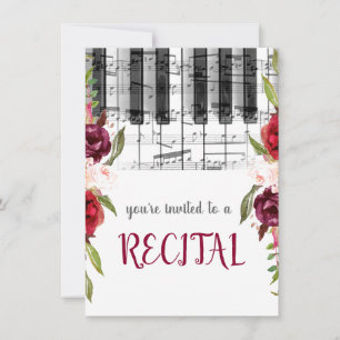 Marsala Aquarell-Blume Erwägungsgrund Einladung