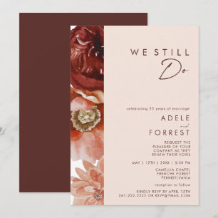 Marsala Autumn Floral   Blush Wir machen noch eine Einladung