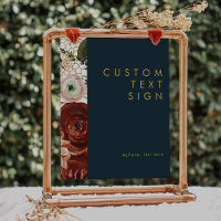 Marsala Autumn Floral | Navy Cards & Gips Custom