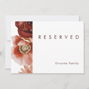 Marsala Autumn Floral   Weißes Zeichen