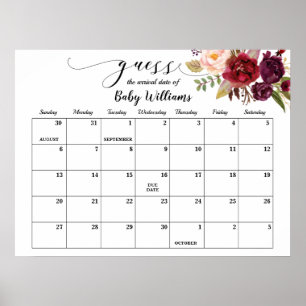 Marsala-Baby-Party-Rat Kalender Poster