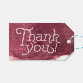 Marsala bemalt Moderne einfache Hochzeit danke Geschenkanhänger