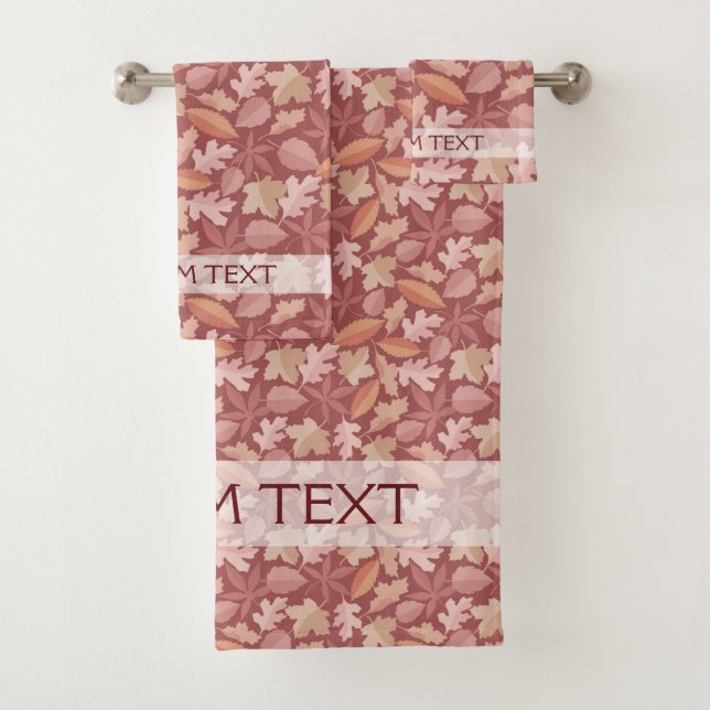 Marsala-Blätter Badhandtuch Set (Insitu)