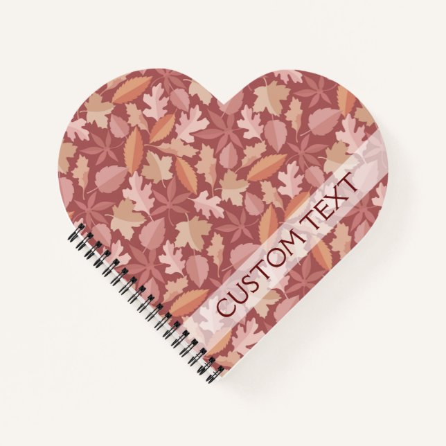 Marsala-Blätter Notizbuch (Vorderseite)