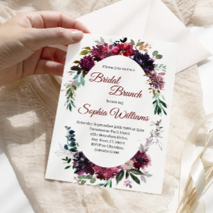 Marsala Bridal Dusche Einladung