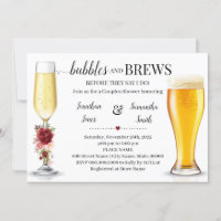 Marsala Bubbles & Brews bevor ich Paare Dusche mac