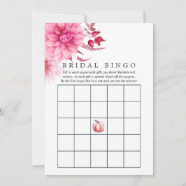 Marsala - Burgund und Blush Herbst Bridal Bingo Hinweiskarte