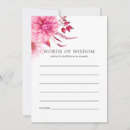 Marsala - Burgund und Blüte Herbstbergsberatung Hinweiskarte