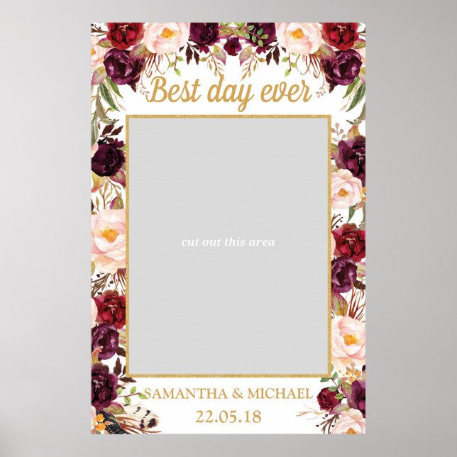Marsala burgundy Blush Foto Poster (Vorne)