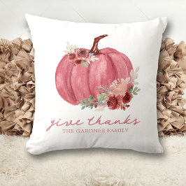 Marsala Burgundy Fall Boho Pumpkins Name Kissen