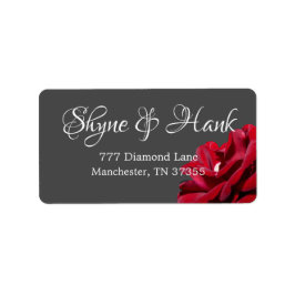 Marsala Burgundy Floral Wedding Address Labels Adressaufkleber