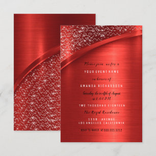 Marsala Burgundy Glitzer Brautparty Geburtstag Einladung