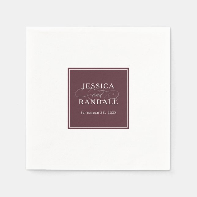 Marsala Burgundy Red Classic Serviette (Vorderseite)