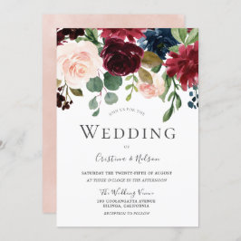 Marsala Burgundy Roter Wein Blumenzwiebeln Einladung