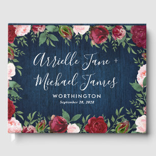 Marsala Country Rustic Wedding Gästebuch