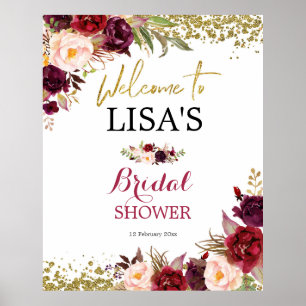 Marsala Fall in der Liebe - Begrüßungszeichen Poster