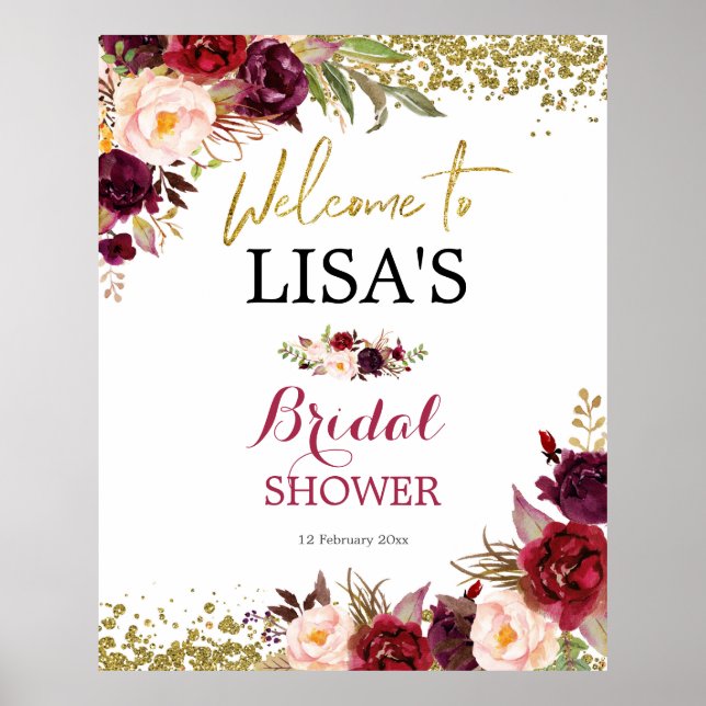 Marsala Fall in der Liebe - Begrüßungszeichen Poster (Vorne)