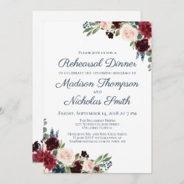 Marsala Floral Probe Einladung