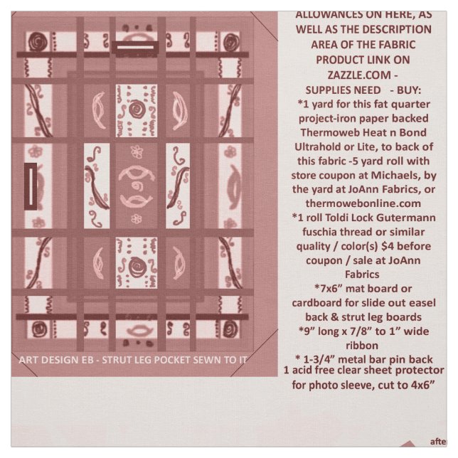 Marsala Girl Power Cut & Sew Foto Frame Pattern Stoff (Muster)