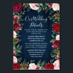 Marsala Land Rustikale Hochzeitsplätze Tischnummer<br><div class="desc">Marsala Country Rustic Wedding Insert Cards - ein rustikal marineblauer Holzfußboden mit Grünpflanzen,  Rose und anderen Blumenelementen in Rosa,  Marsala,  Bordeaux und mehr.</div>