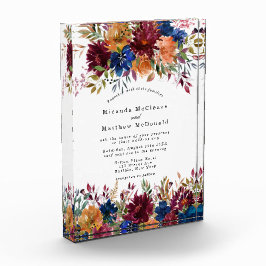 Marsala Orange Keepake Wedite Einladung Fotoblock