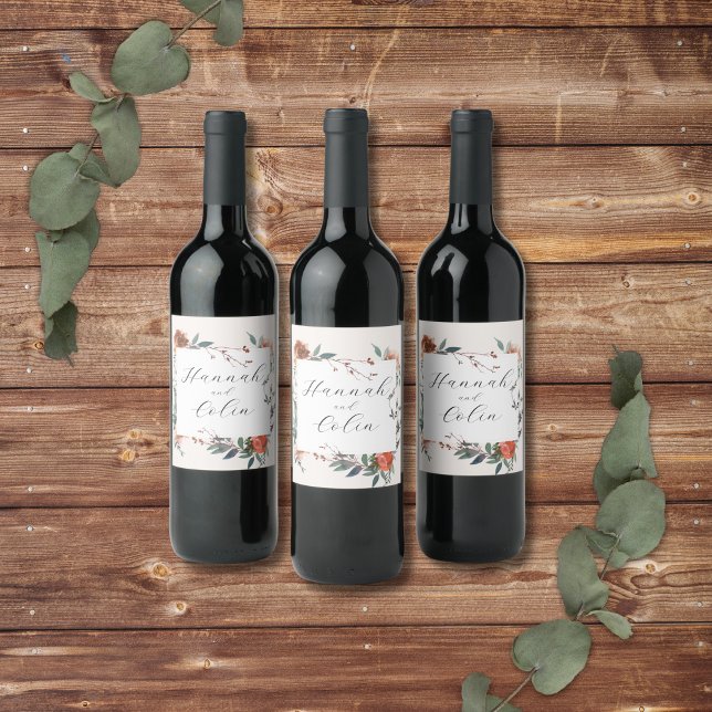 Marsala Peach Botanischer Garten Weinetikett (Von Creator hochgeladen)