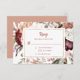 Marsala Peach Terracotta Rosa UAWG RSVP Karte