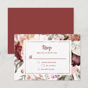 Marsala Peach Terracotta Rosa UAWG RSVP Karte