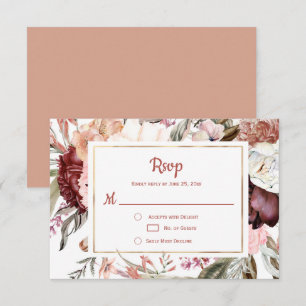 Marsala Pfirsich Terrakotta Rosa Floral Antwort er