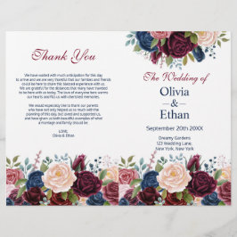 Marsala Pink Navy Blooming Blume